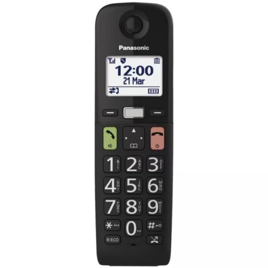 Teléfono Inalámbrico Panasonic KX-TGU112EXB/ Pack DUO/ Negro