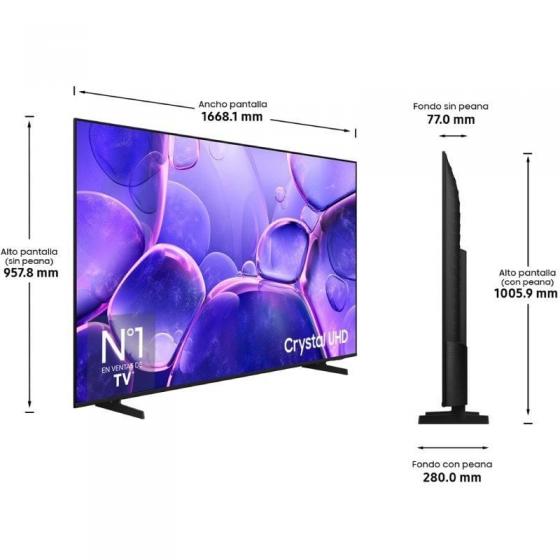 Televisor Samsung LED Crystal UHD U8005F TU75U8005FU 75'/ Ultra HD 4K/ Smart TV/ WiFi