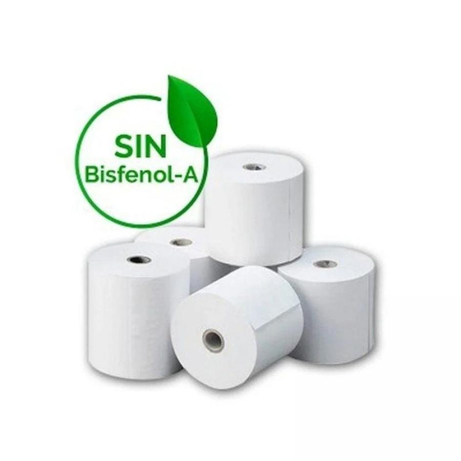 Caja de Rollos Papel Térmico Genérico 80x60 BPAF/ 80 x 60mm/ 80 unidades