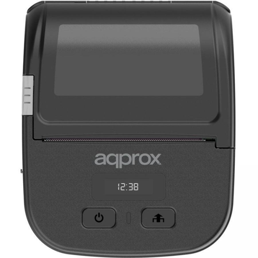Impresora de Tickets Approx appPOS80PORTABLE/ Térmica/ Ancho papel 80mm/ USB-Bluetooth/ Negra