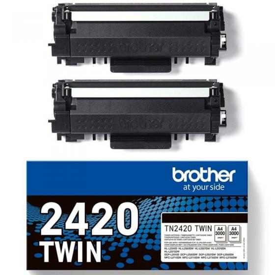 Tóner Original Brother TN2420TWIN Multipack XL Alta Capacidad 2x Negro