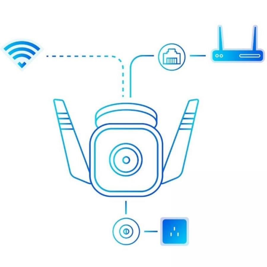 Cámara de Videovigilancia TP-Link Tapo TC65/ Visión Nocturna/ Control desde APP