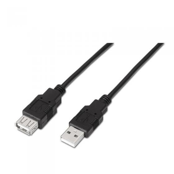 Cable Alargador USB 2.0 Aisens A101-0015 USB Macho - USB Hembra 1m Negro