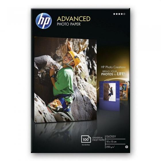 Papel Fotográfico HP Advanced Q8692A/ 10 x 15cm/ 250g/ 100 Hojas/ Brillante - Imagen 1