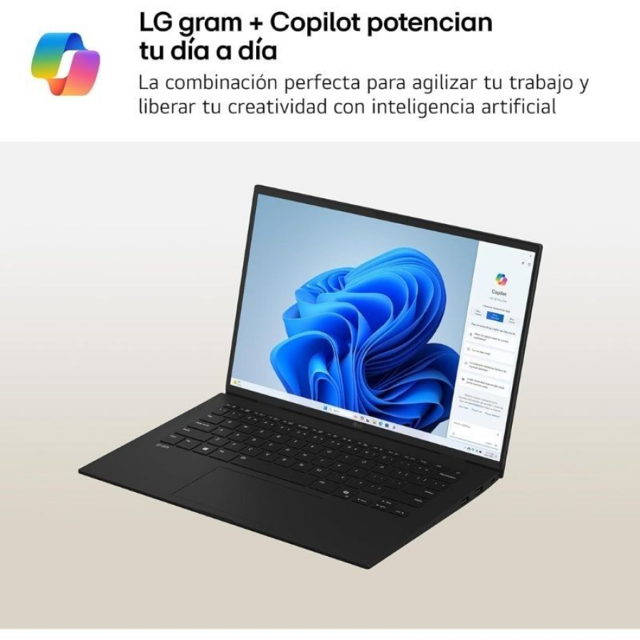 Portátil LG Gram 16Z90T-G.AD8BB Intel Core Ultra 7-255H/ 32GB/ 2TB SSD/ 16'/ Win11