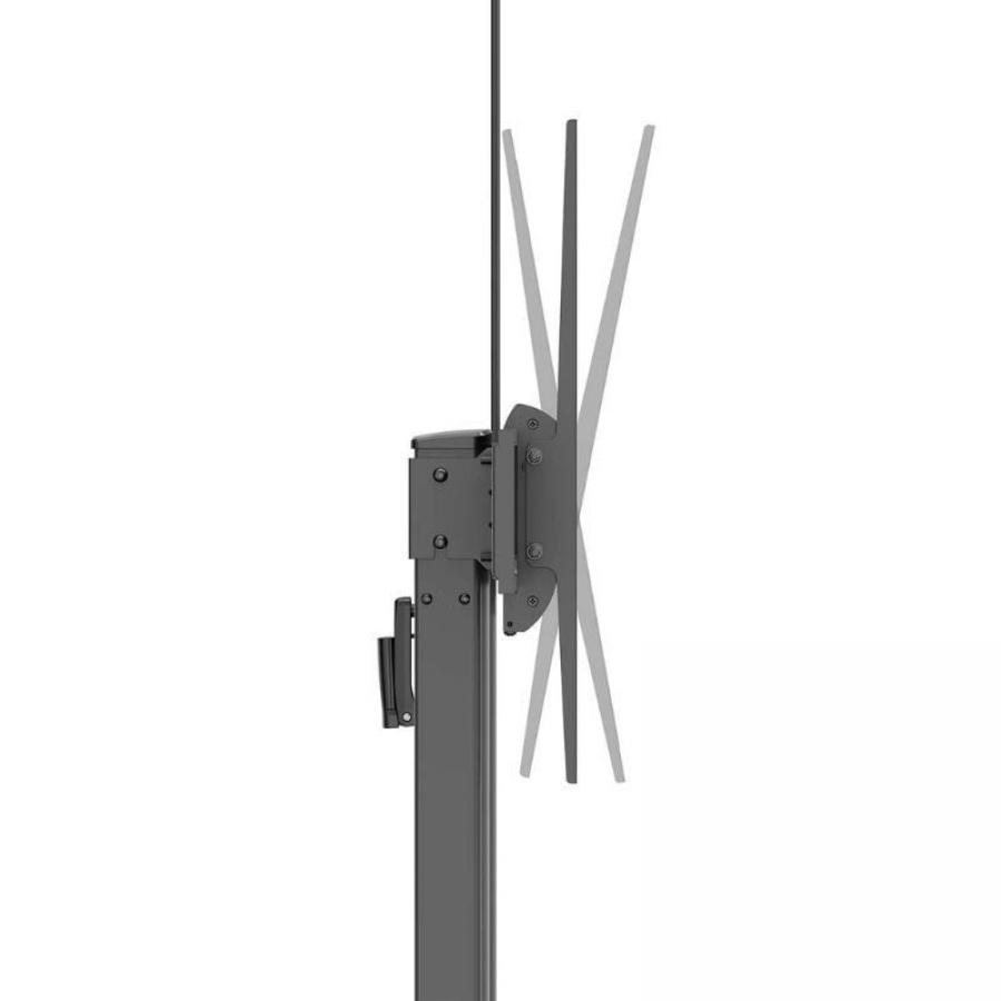 Soporte de Suelo Inclinable con Ruedas y Manivela Aisens FT100TE-403 para TV 60-100'/ hasta 100kg