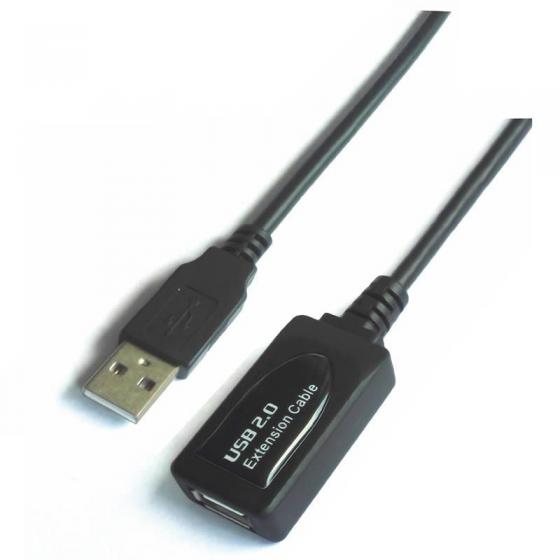 Cable Alargador USB 2.0 Aisens A101-0018 USB Macho - USB Hembra 5m Negro