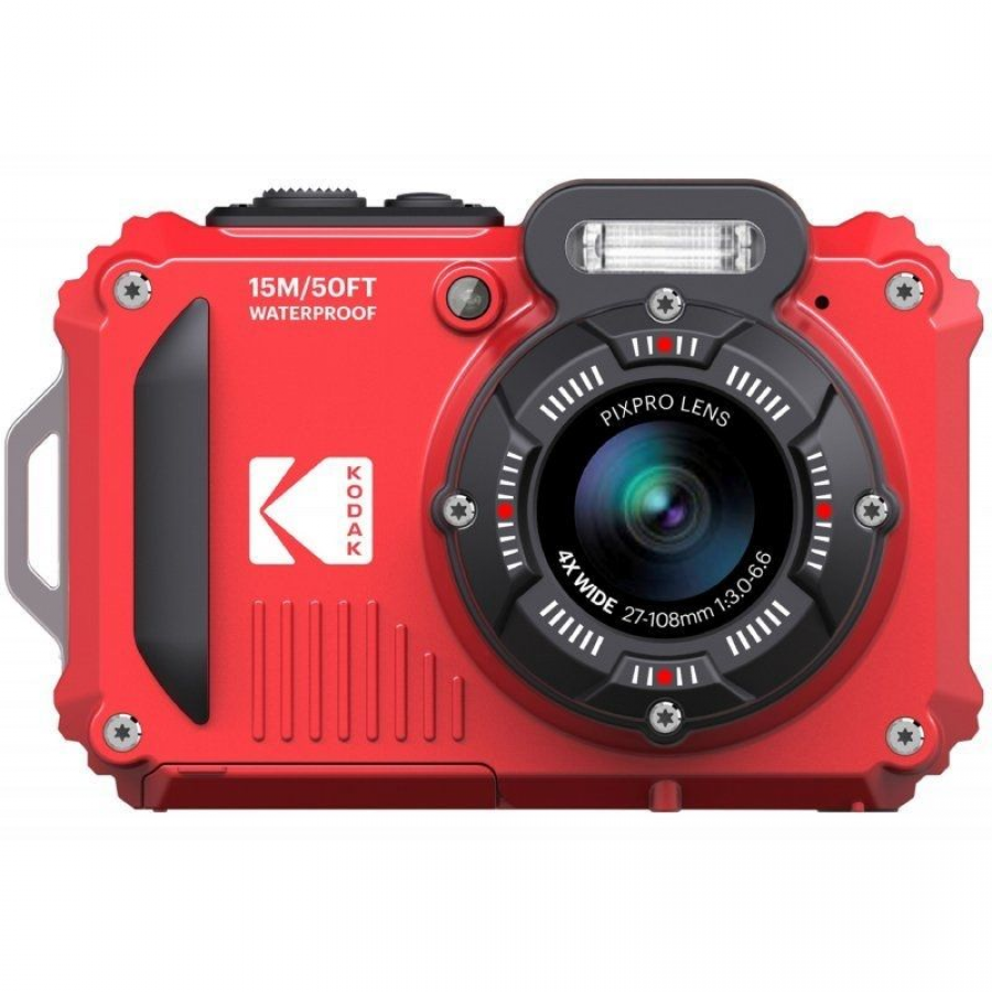 Pack Cámara Digital Kodak Pixpro WPZ2RD6 + 2 Baterías + 1 MicroSD/ 16MP/ Zoom Óptico 4x/ Rojo
