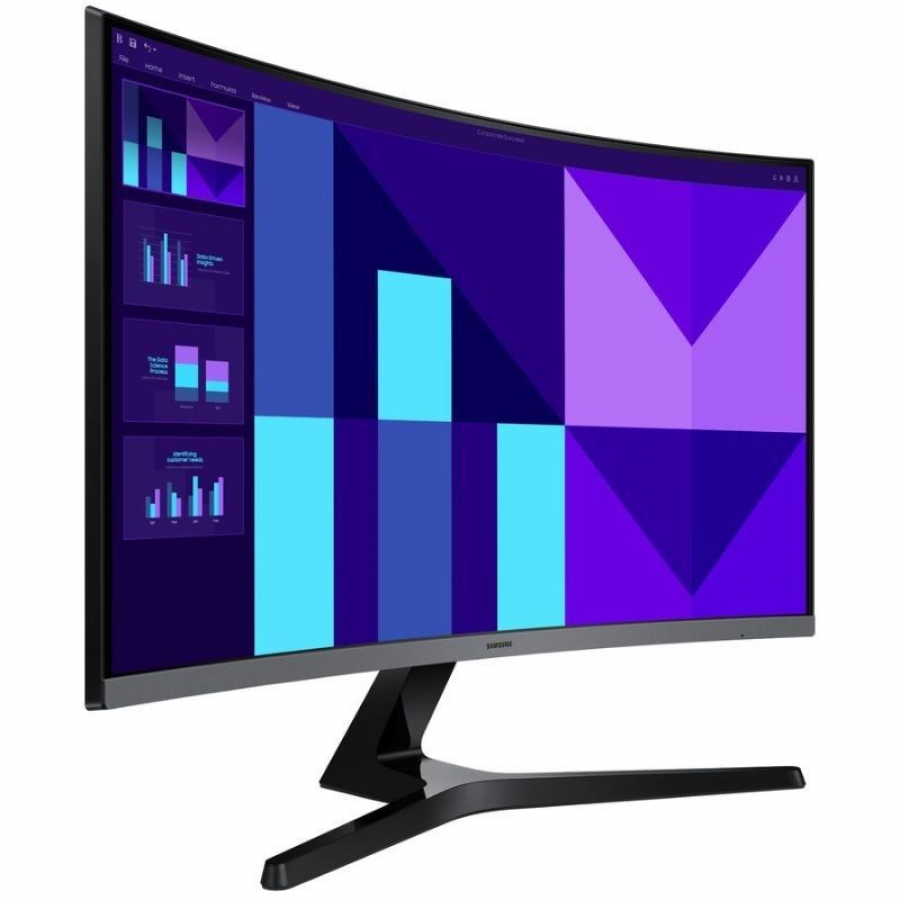 Monitor Profesional Curvo Samsung Essential S3 S39GD S27D392GAU 27'/ Full HD/ Negro y Plata