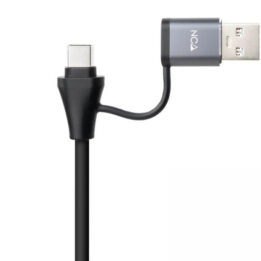 Adaptador USB Macho + USB Tipo-C Macho - RJ45 Nanocable 10.03.0411/ 1000Mbps