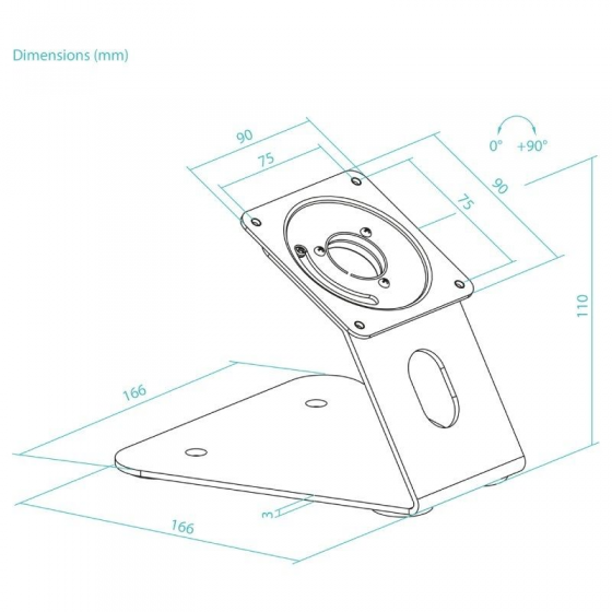 Soporte de Mesa/Pared para Marco Antirrobo de Tablet TooQ TQATWM3401-B/ Negro
