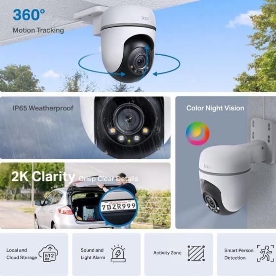 Cámara de Videovigilancia TP-Link Tapo TC41/ Visión Nocturna/ Control desde APP