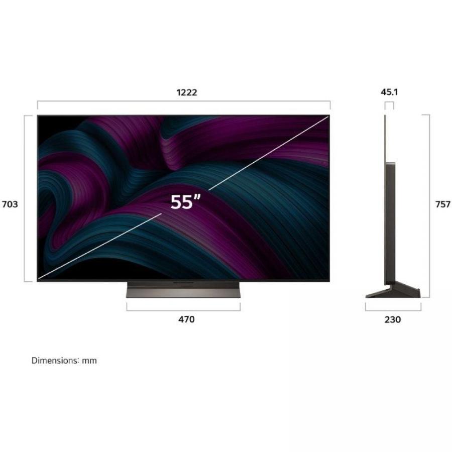 Televisor LG OLED Evo AI C5 OLED55C56LB 55'/ Ultra HD 4K/ Smart TV/ WiFi