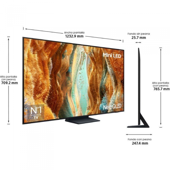Televisor Samsung Neo QLED QN73F TQ55QN73FAT 55'/ Ultra HD 4K/ Smart TV/ WiFi