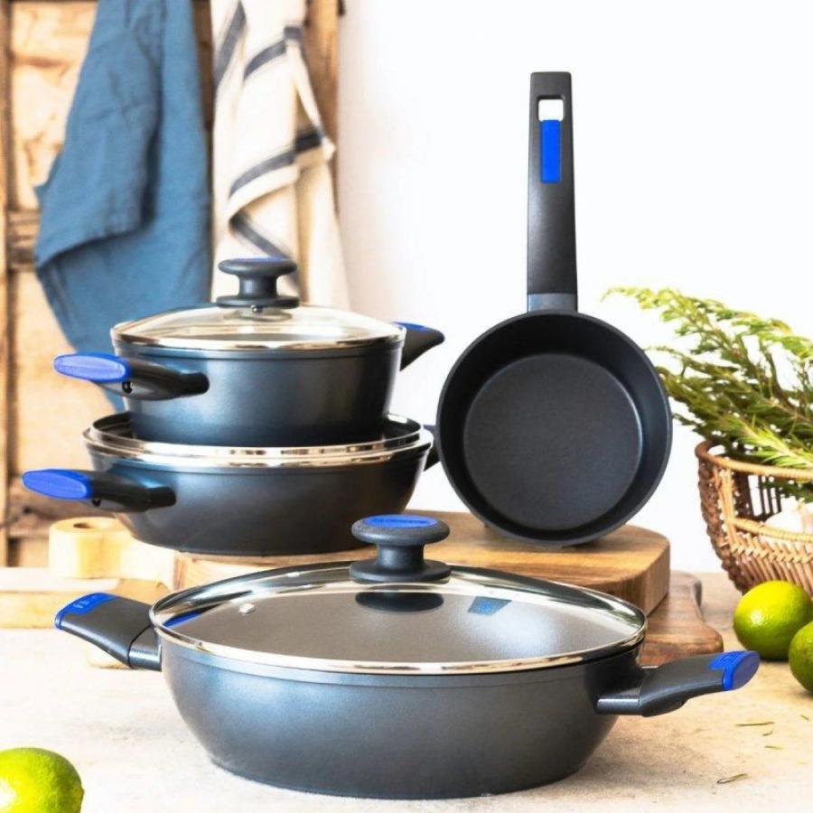 Pack Batería de Cocina Monix Martín Berasategui/ Cazo Ø16cm/ Cacerolas Ø20 - 24 - 28cm/ Aluminio Forjado/ Apta para Inducción