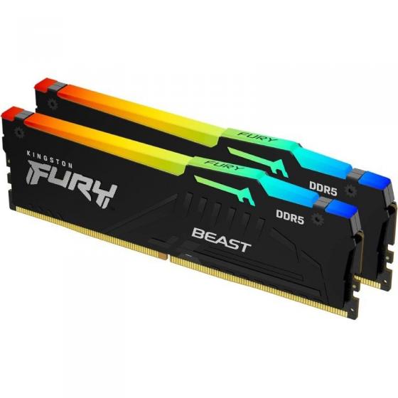 Memoria RAM Kingston FURY Beast RGB EXPO 2 x 16GB/ DDR5/ 6000MHz/ 1.4V/ CL30/ DIMM