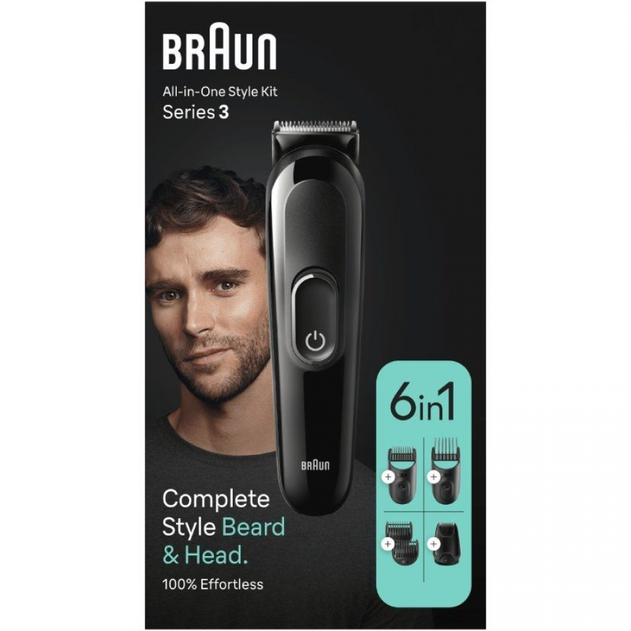 Afeitadora Braun All in One 6 en 1 Style Kit Series 3 MGK3410/ con batería/ 6 Accesorios