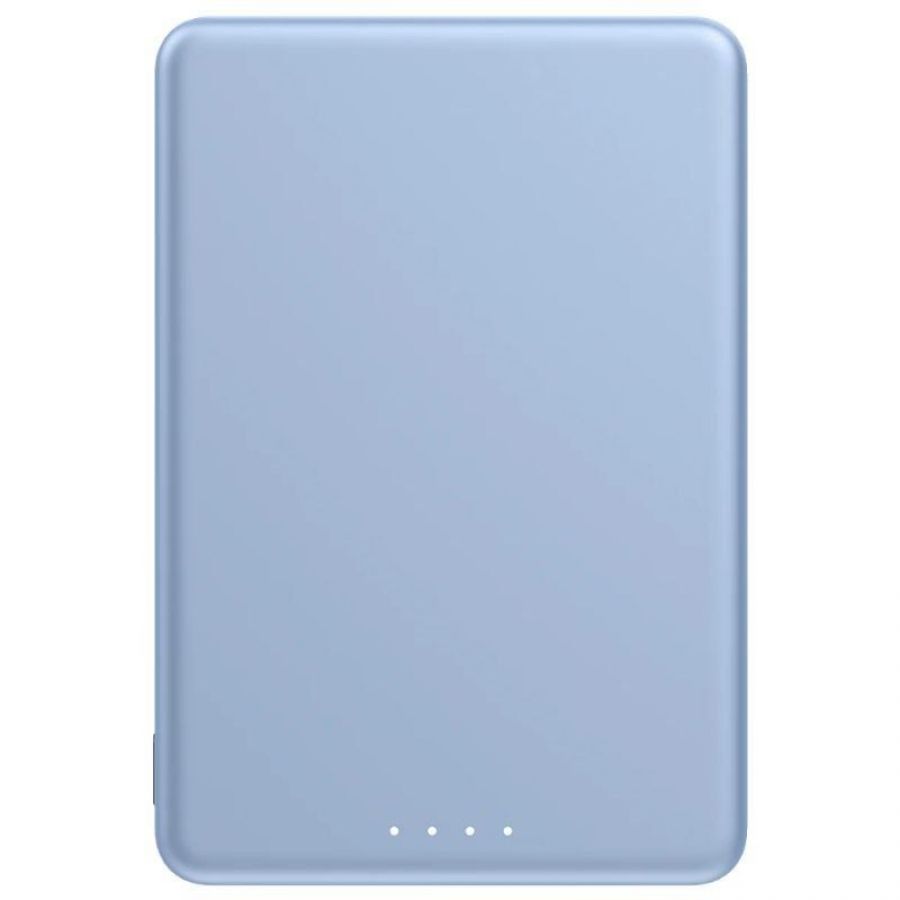 Powerbank 5000mAh Xiaomi Super Slim Magnetic Power Bank 5000/ Wireless/ Azul/ Incluye Cable USB Tipo-C