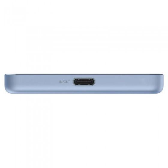 Powerbank 5000mAh Xiaomi Super Slim Magnetic Power Bank 5000/ Wireless/ Azul/ Incluye Cable USB Tipo-C