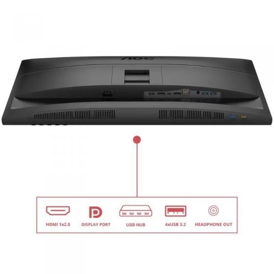 Monitor Profesional AOC Q27E4CV 27'/ QHD/ Multimedia/ Regulable en altura/ Negro