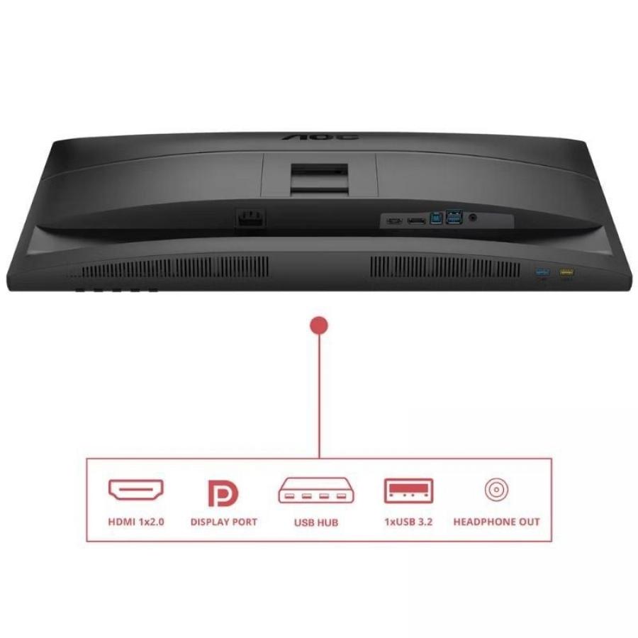 Monitor Profesional AOC Q27E4U 27'/ QHD/ Multimedia/ Regulable en altura/ Negro