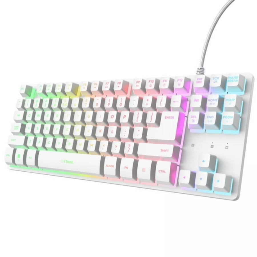 Teclado Gaming Trust Gaming GXT 833 Thado TKL 25896/ Blanco