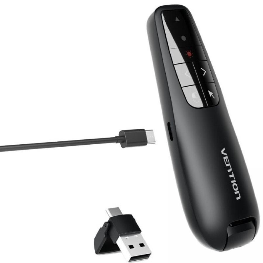 Presentador Inalámbrico Vention KQPB0/ 2.4GHz/ Negro