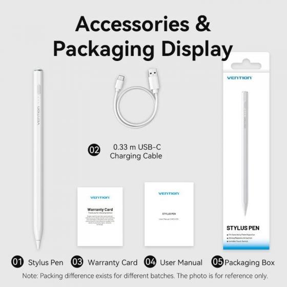 Lápiz Óptico Vention KQGW0/ para Apple/ Blanco