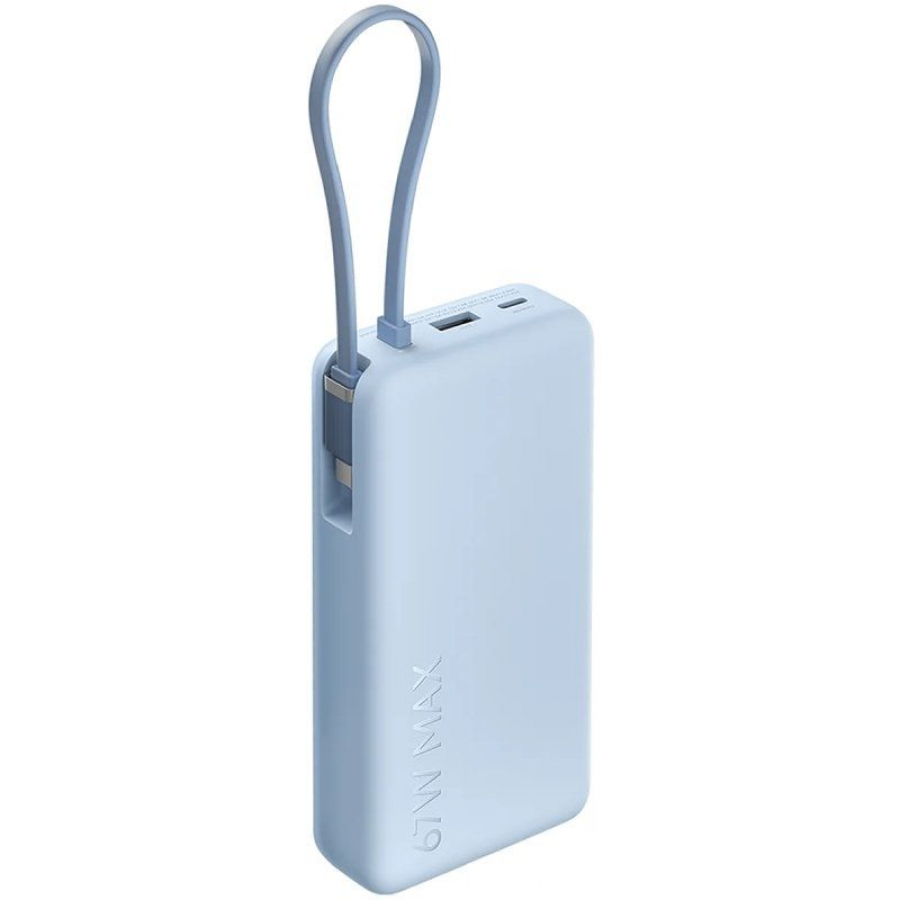 Powerbank 20000mAh Xiaomi 67W Power Bank Integrated Cable/ 67W/ Azul/ Incluye Cable USB Tipo-C