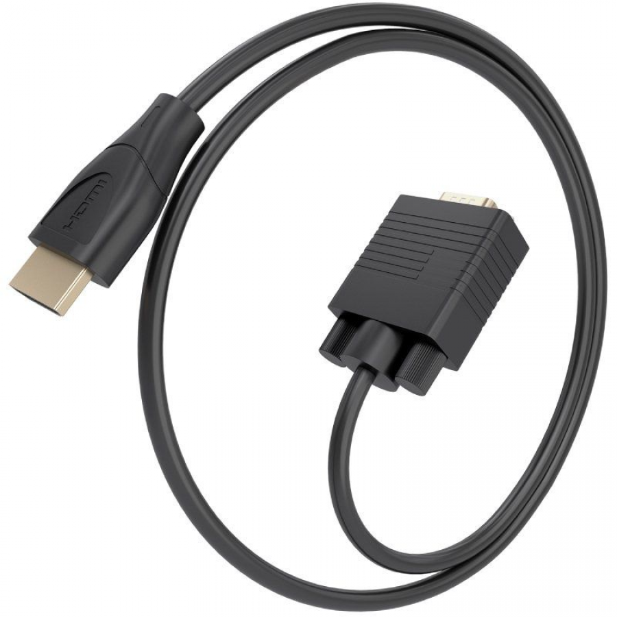 Cable Conversor Aisens A122-1010 SVGA Macho/ HDMI Macho/ 1m/ Negro