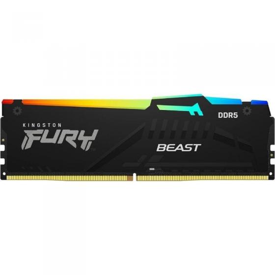 Memoria RAM Kingston FURY Beast RGB 8GB/ DDR5/ 5600MHz/ 1.25V/ CL40/ DIMM