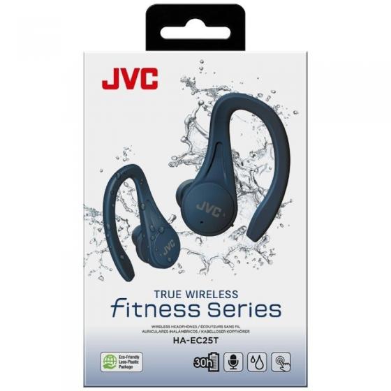 Auriculares Bluetooth JVC HA-EC25T con estuche de carga/ Autonomía 7.5h/ Azules