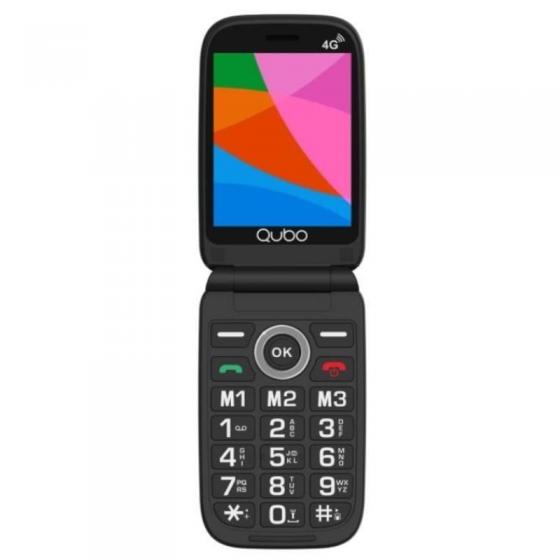 Teléfono Móvil Qubo X-340CB 4G para Personas Mayores/ Negro