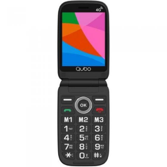 Teléfono Móvil Qubo X-D340 4G para Personas Mayores/ Negro