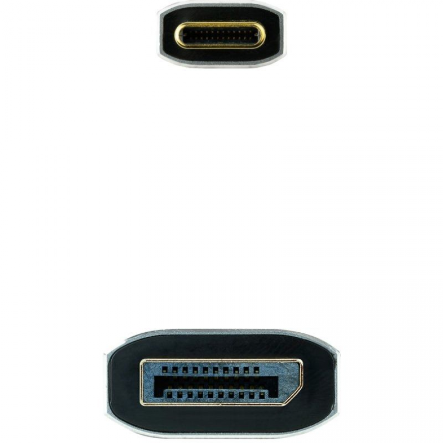 Cable Conversor Nanocable 10.15.5022/ USB Tipo-C Macho - Displayport Macho/ 2m/ Negro