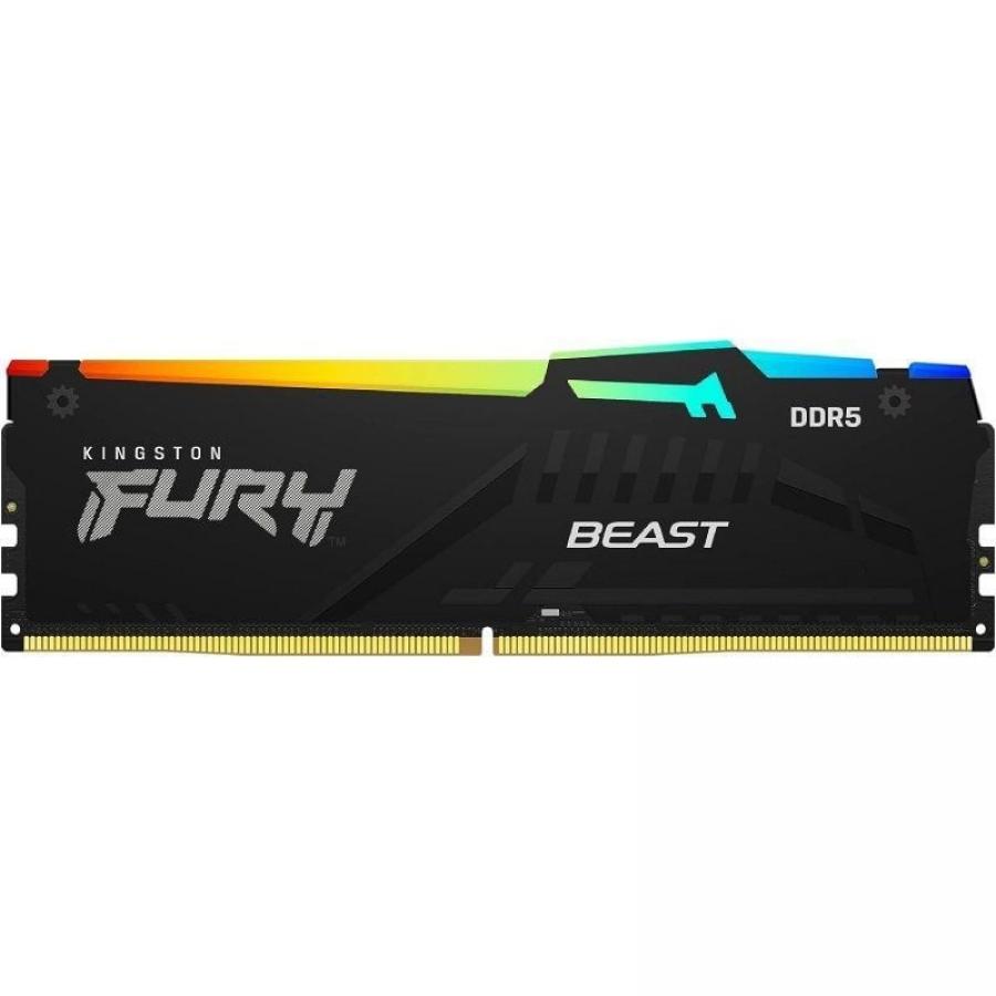 Memoria RAM Kingston FURY Beast RGB 8GB/ DDR5/ 6000MHz/ 1.35V/ CL36/ DIMM