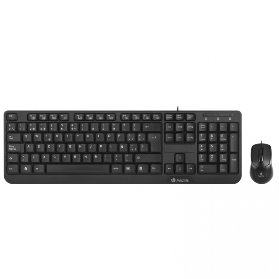 Teclado y Ratón NGS Cocoa KIT/ Portugués