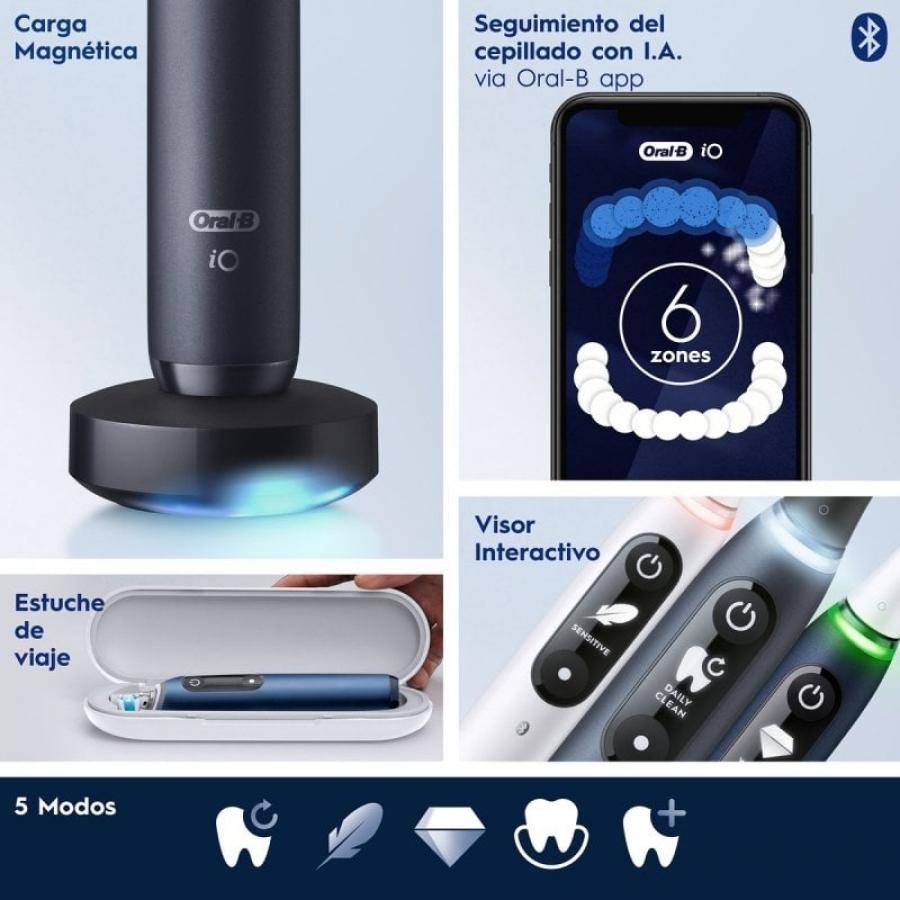 Cepillo Dental Oral-B iO Serie 7S/ Incluye 2 Recambios/ Azul