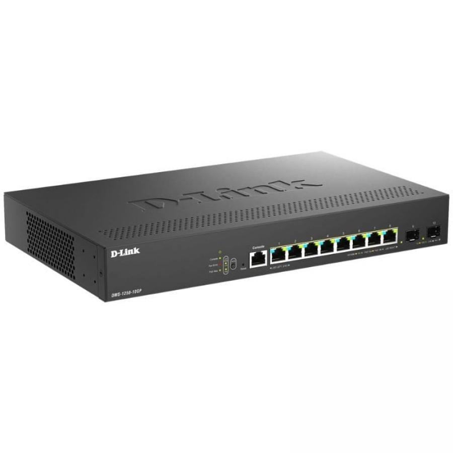 Switch D-Link DMS-1250-10SP/E 8 Puertos/ RJ-45 Gigabit 100/1000/2.5G/ SFP/ PoE