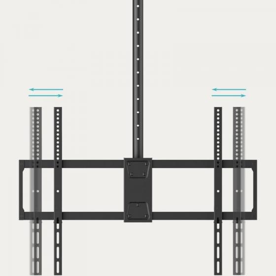 Soporte de Techo Giratorio/ Inclinable TooQ LPCE11100TSLI-B para TV de 50-100'/ hasta 80kg