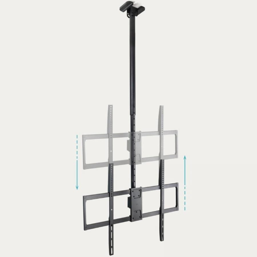 Soporte de Techo Giratorio/ Inclinable TooQ LPCE11100TSLI-B para TV de 50-100'/ hasta 80kg