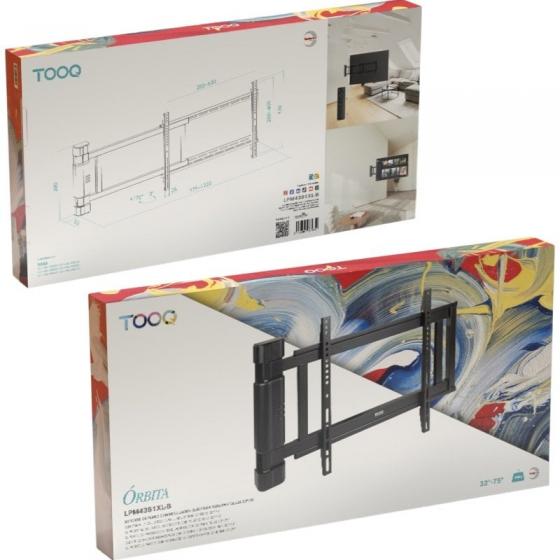 Soporte de Pared Eléctrico Giratorio TooQ LPM4381XL-B para TV de 32-75'/ hasta 50kg