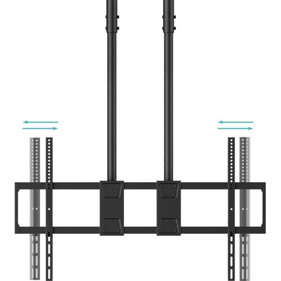 Soporte de Techo Extensible/ Inclinable TooQ LPCE11120TSLI-B para TV de 60-120'/ hasta 120kg