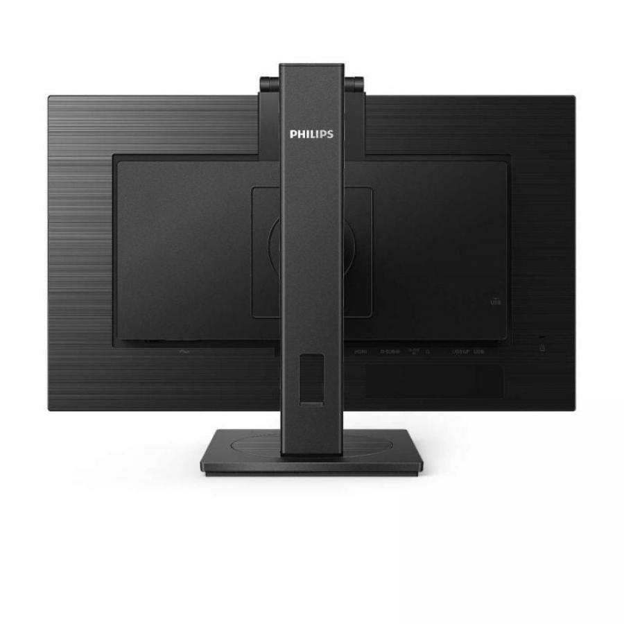 Monitor Profesional Philips 242B1H 23.8'/ Full HD/ Webcam/ Multimedia/ Regulable en altura/ Negro