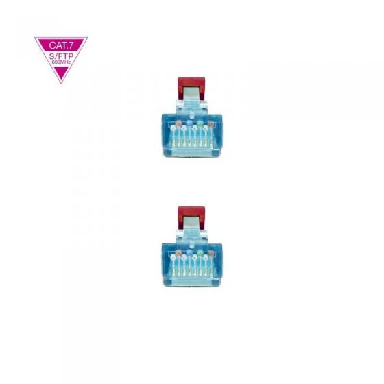 Cable de Red RJ45 SFTP Nanocable 10.20.1701-R Cat.7/ 1m/ Rojo