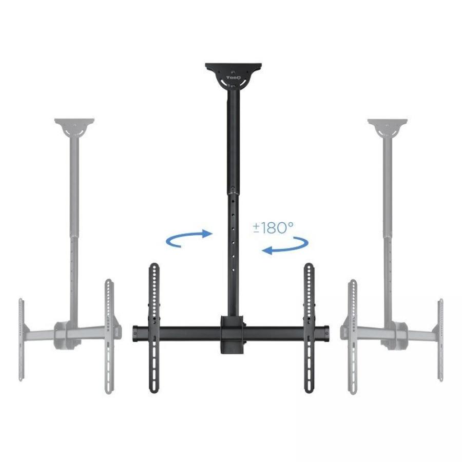 Soporte de Techo Giratorio/ Inclinable/ Nivelable TooQ LPCE1170TSLI-B para TV de 37-70'/ hasta 50kg