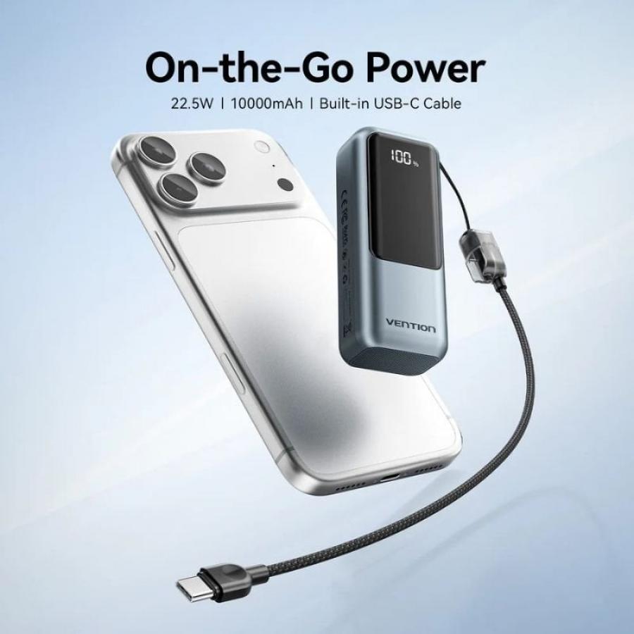 Powerbank 10000mAh Vention FKOH0/ 22.5W/ Gris