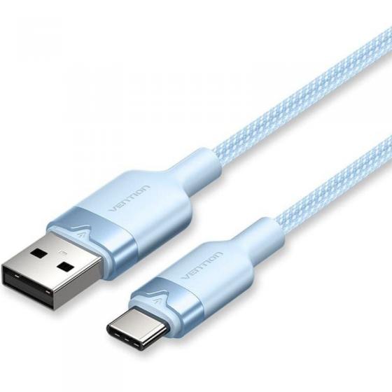 Cable USB 2.0 Tipo-C Vention CTNLH/ USB Tipo-C Macho - USB Macho/ Hasta 60W/ 480Mbps/ 2m/ Azul
