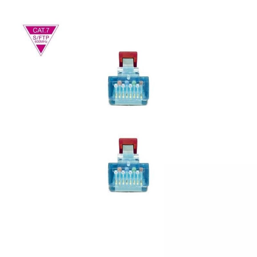 Cable de Red RJ45 SFTP Nanocable 10.20.1702-R Cat.7/ 2m/ Rojo