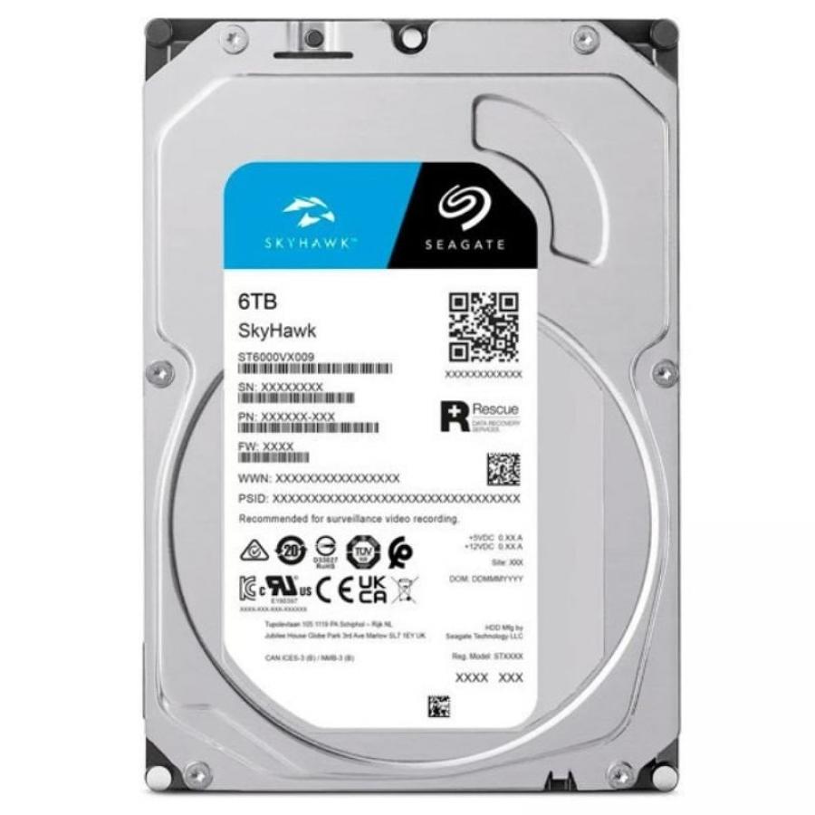 Disco Duro Seagate SkyHawk 6TB/ 3.5'/ SATA III/ 256MB